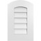 Ekena Millwork Arch Top Surface Mount PVC Gable Vent: Functional, w/ 3-1/2"W x 1"P Standard Frame, 14"W x 22"H GVPAR14X2201SF - alternate 1